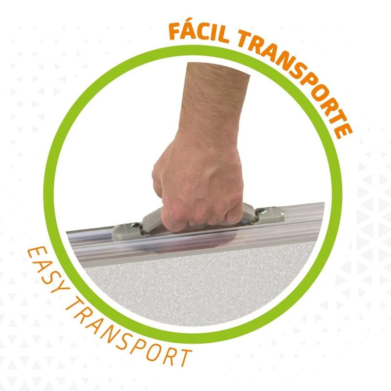 AKTIVE - Table Pliante Avec 2 Tabourets Et Poignée De Transpor, Gris 5 AKTIVE - Table Pliante Avec 2 Tabourets Et Poignée De Transpor, Gris – Image 3