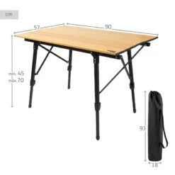 AKTIVE - Table Pliante Glampling Hauteur Réglable. Table De Camping, 90 X 57 Cm -Camping Produits Boutique aktive table pliante glampling hauteur reglable table de camping 90 x 57 cm 3