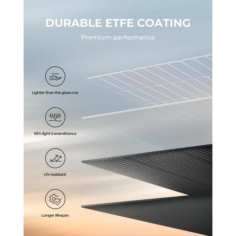 BLUETTI Panneau Solaire PV120 120W Pour Centrales Électriques EB3A Pour Camping 6 BLUETTI Panneau Solaire PV120 120W Pour Centrales Électriques EB3A Pour Camping – Image 4