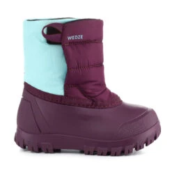 WEDZE Bottes De Neige Bébé, Après Ski Bébé WARM Violettes Et Turquoises -Camping Produits Boutique bottes de neige bebe apres ski bebe warm violettes et turquoises 2