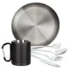 Camping Tasse Isotherme Mousqueton, Assiette Plate Et Couverts Set | Acier Inox 1 Camping Tasse Isotherme Mousqueton, Assiette Plate Et Couverts Set | Acier Inox -Camping Produits Boutique camping tasse isotherme mousqueton assiette plate et couverts set acier inox
