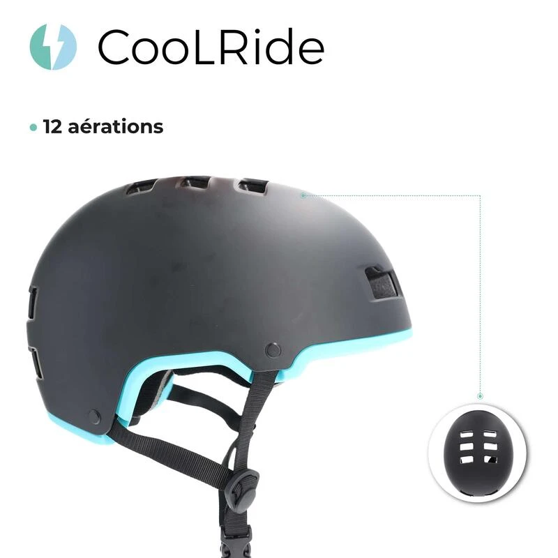 Casque Vélo Adulte 54-58 Cm Multisport Noir/Bleu 7 Casque Vélo Adulte 54-58 Cm Multisport Noir/Bleu – Image 5