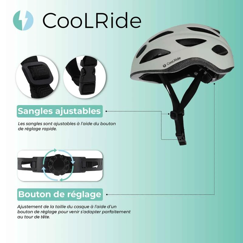 Casque Vélo Adulte 58-61 Cm Multisport Beige 4 Casque Vélo Adulte 58-61 Cm Multisport Beige – Image 2