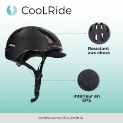 Casque Vélo Adulte Avec LED 52-58 Cm Multisport Noir Avec Visère Intégrée 11 Casque Vélo Adulte Avec LED 52-58 Cm Multisport Noir Avec Visère Intégrée -Camping Produits Boutique casque velo adulte avec led 52 58 cm multisport noir avec visere integree 2