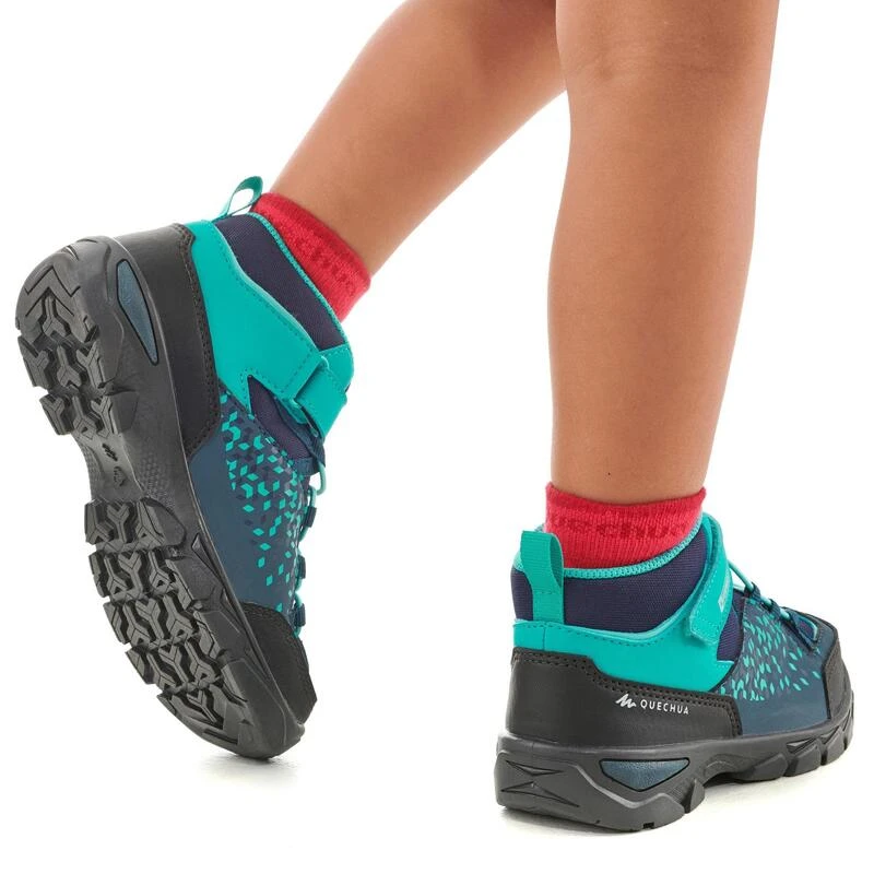 Quechua Chaussures Imperméables De Randonnée - MH120 MID Turquoises - Enfant 28 AU 34 7 Quechua Chaussures Imperméables De Randonnée - MH120 MID Turquoises - Enfant 28 AU 34 – Image 5