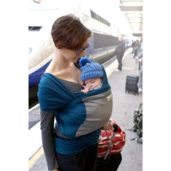 Écharpe L'Originale JPMBB - BLEU PAON, Eléphant -Camping Produits Boutique echarpe loriginale jpmbb bleu paon elephant 4