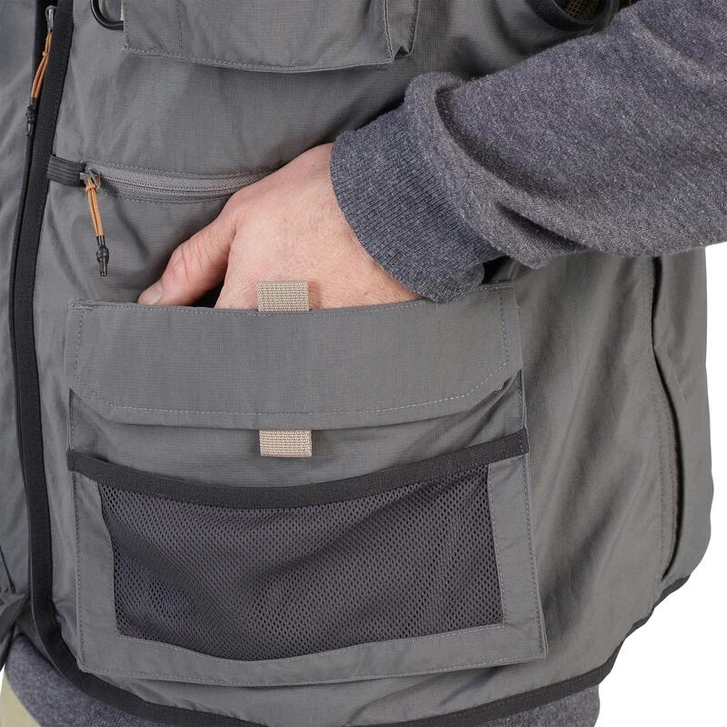 GILET De Pêche 500 Gris 7 GILET De Pêche 500 Gris – Image 5