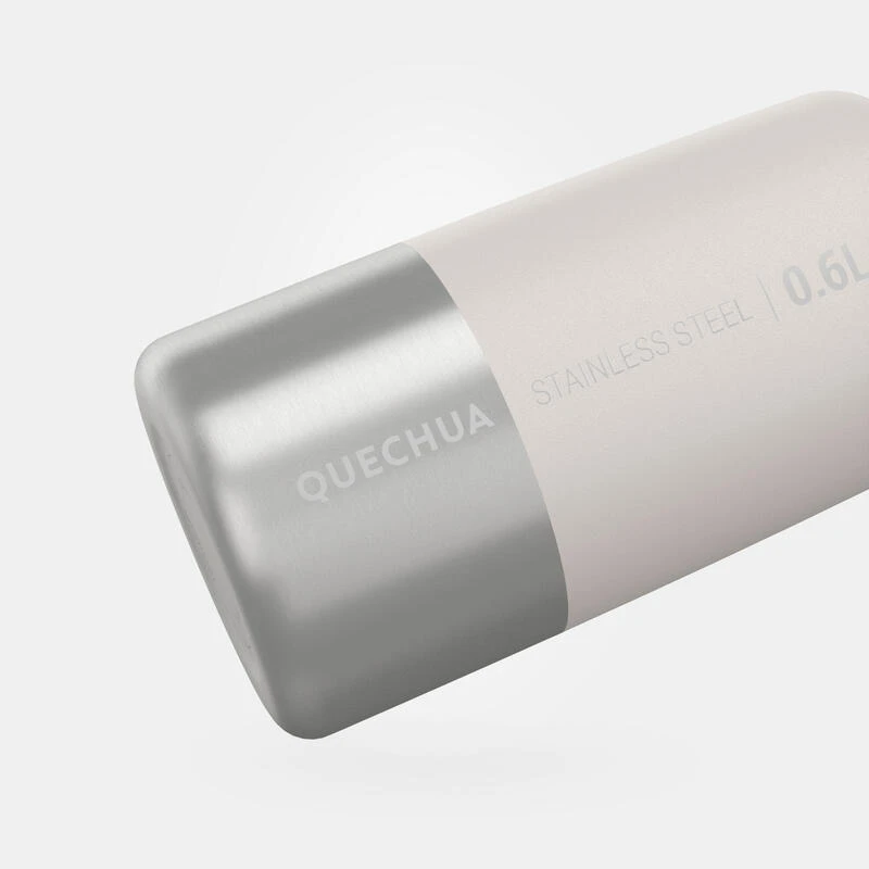 Quechua Gourde Inox 0,6L Avec Bouchon à Vis Pour La Randonnée - Blanc 5 Quechua Gourde Inox 0,6L Avec Bouchon à Vis Pour La Randonnée - Blanc – Image 3