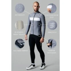 Maillot Vélo Route Hiver Homme - Imperméable & Coupe-vent – Vêtements Vélo -Camping Produits Boutique maillot velo route hiver homme impermeable and coupe vent vetements velo 5