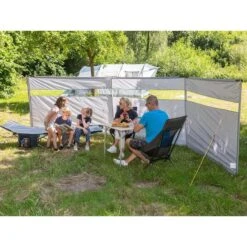 Paravent De Camping Bora - Brise-Vue - 4,5 X 1,4 M - Résistant Au Vent - Gris -Camping Produits Boutique paravent de camping bora brise vue 45 x 14 m resistant au vent gris 2