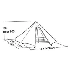 Robens Cône Vert PRS - Tipi Tent Pour Quatre Personnes -Camping Produits Boutique robens cone vert prs tipi tent pour quatre personnes 2