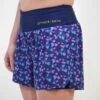 Short Course à Pied Femme Bleu Floral Ecoresponsable -Camping Produits Boutique short course a pied femme bleu floral ecoresponsable