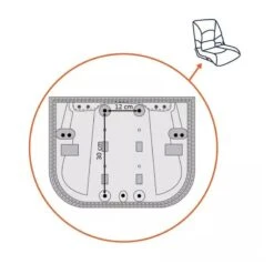 SIÈGE PILOTE DELUXE - BLANC / BLEU -Camping Produits Boutique siege pilote deluxe blanc bleu 5