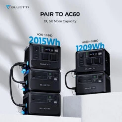 Station Électrique Portable BLUETTI AC60+B80+PV120 Pour Camping -Camping Produits Boutique station electrique portable bluetti ac60b80pv120 pour camping 5