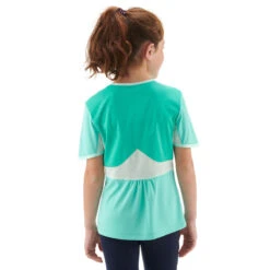 Quechua T Shirt De Randonnée Enfant - MH550 Turquoise - 7-15 Ans -Camping Produits Boutique t shirt de randonnee enfant mh550 turquoise 7 15 ans 1