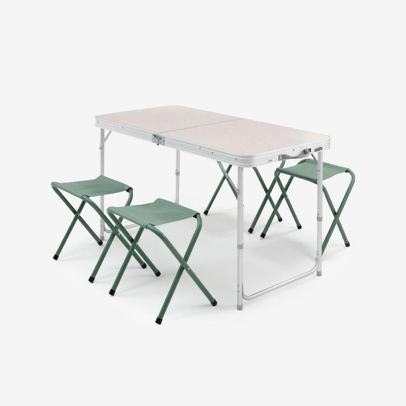 Quechua TABLE DE CAMPING PLIANTE - 4 TABOURETS - 4 À 6 PERSONNES 3 Quechua TABLE DE CAMPING PLIANTE - 4 TABOURETS - 4 À 6 PERSONNES