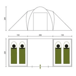Tente Dôme Hammerfest 4 Sleeper Protect - Sol Cousu - 4 Pers - 2 Cabines Noires -Camping Produits Boutique tente dome hammerfest 4 sleeper protect sol cousu 4 pers 2 cabines noires 6