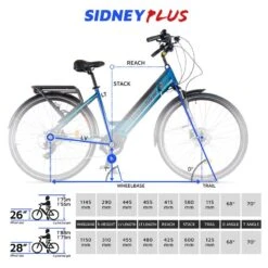 Vélo Ville Électrique Urbanbiker Sidney PLUS, Bleu, 26¨,540 Wh (15Ah 48V) 15 Vélo Ville Électrique Urbanbiker Sidney PLUS, Bleu, 26¨,540 Wh (15Ah 48V) -Camping Produits Boutique velo ville electrique urbanbiker sidney plus bleu 26540 wh 15ah 48v 6