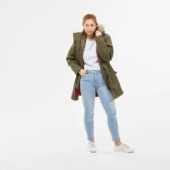 Veste 3en1 Imperméable De Trek Voyage - Travel 700 -10° - Kaki - Femme -Camping Produits Boutique veste 3en1 impermeable de trek voyage travel 700 10 kaki femme 9